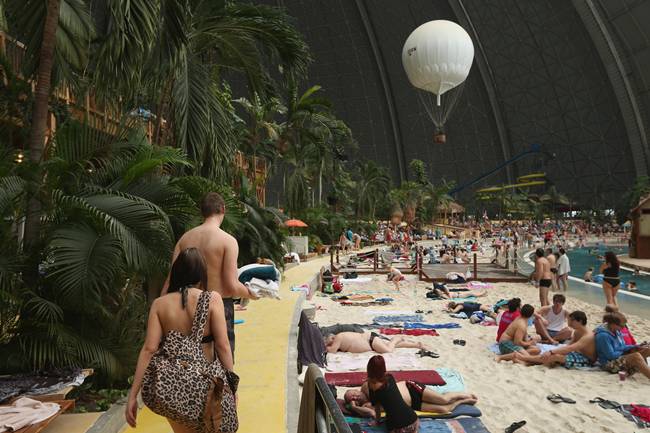 The Huge Aircaft Hanger Turn Into Tropical Island Resort In Germany