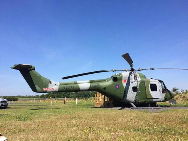 British Army helicopter Transform into family cottage